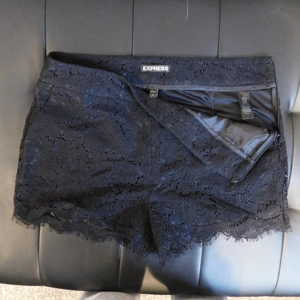 Express Black Lace Shorts, Never Worn